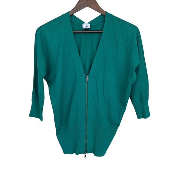 Cabi Kelly Green V Neck Cardigan - Small - Picture 1 of 4